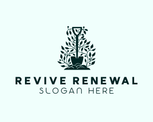 Tree Planting Shovel logo design