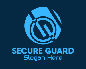 Blue Security Camera logo design