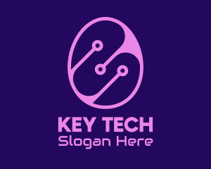 Egg Tech Circuit  logo design