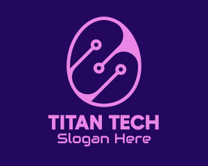 Egg Tech Circuit  logo design