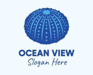 Blue Sea Urchin logo design