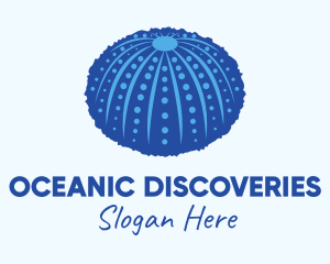 Marine Biologist - Blue Sea Urchin logo design