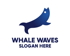 Blue Whale Amusement Park logo design