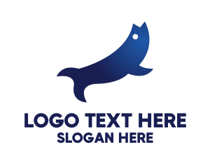 Ocean - Blue Whale Amusement Park logo design