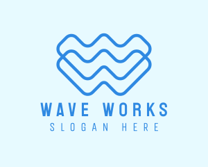 Creative Wave Letter W logo design