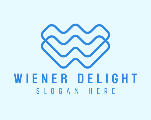 Creative Wave Letter W logo design