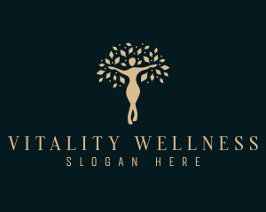 Wellness Spa Woman Tree logo design