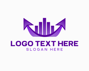Statistics - Arrow Graph Statistics logo design