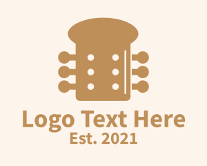 Pastry-store - Brown Guitar Bread logo design