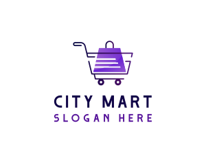Department Store - Market Pushcart Bag logo design