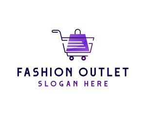 Outlet - Market Pushcart Bag logo design