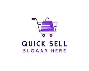 Sell - Market Pushcart Bag logo design
