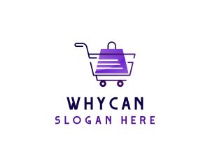 Shopping - Market Pushcart Bag logo design