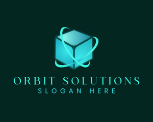 Cube Orbit Tech logo design