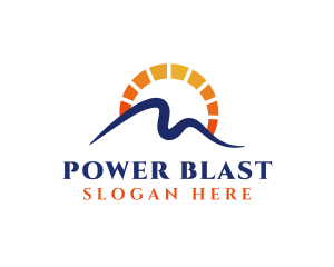 Natural Mountain Solar Power logo design