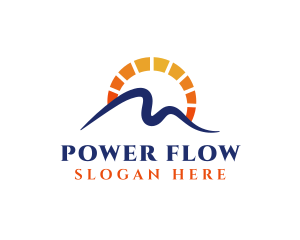 Natural Mountain Solar Power logo design