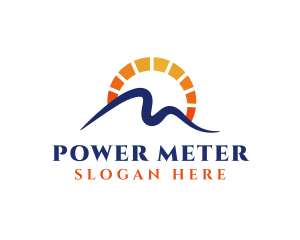 Meter - Natural Mountain Solar Power logo design