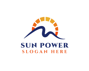 Natural Mountain Solar Power logo design