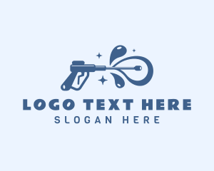 Clean - Cleaning Water Pressure Washer logo design