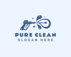 Cleaning Water Pressure Washer logo design