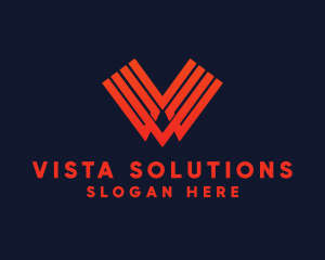 Automotive Wings Letter V logo design