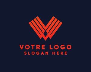 Automotive Wings Letter V logo design