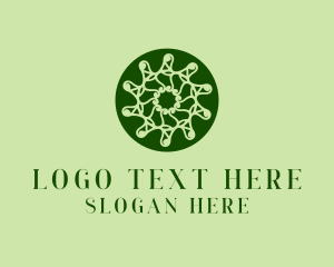 Organic - Natural Elegant Wreath logo design