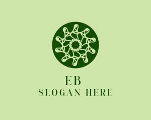 Vegetarian - Natural Elegant Wreath logo design