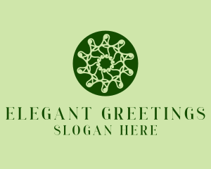 Natural Elegant Wreath  logo design