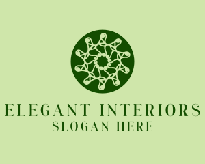 Natural Elegant Wreath  logo design