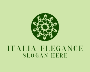 Natural Elegant Wreath  logo design