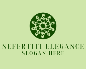 Natural Elegant Wreath  logo design