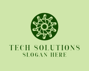 Organic Products - Natural Elegant Wreath logo design