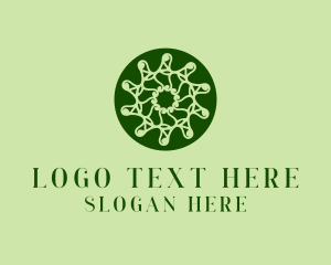 Herbs - Natural Elegant Wreath logo design