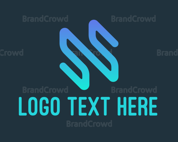 Abstract Blue Gradient Letter S Logo