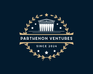 Parthenon - Legal Courthouse Wreath logo design