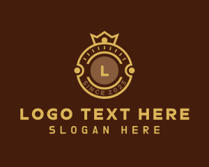 Emblem - Golden Crown Business logo design
