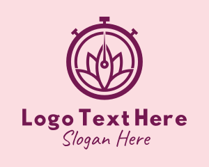 Massage - Lotus Spa Time logo design