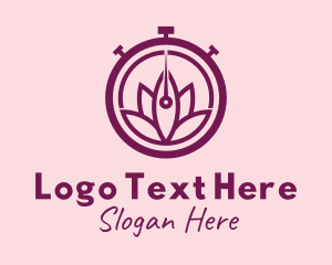 Purple - Lotus Spa Time logo design