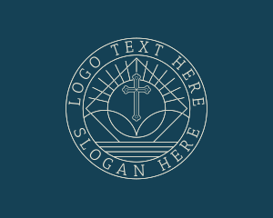 Christian - Catholic Cross Church logo design