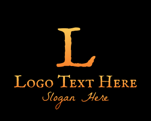 Vintage - Gold Vintage Wordmark logo design