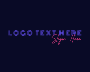 Retro - Retro Neon Business logo design