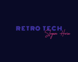 Retro Neon Business logo design