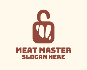 Red Meat Lock logo design