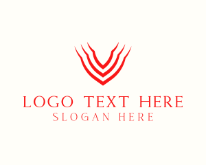 Minimalist Shield Letter V Logo