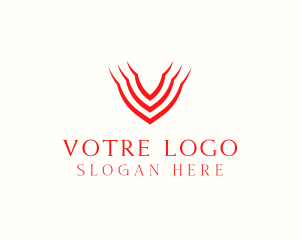 Minimalist Shield Letter V logo design