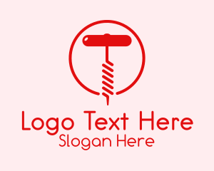 Red Wine Corkscrew Logo