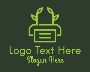 Document - Eco Friendly Printer logo design