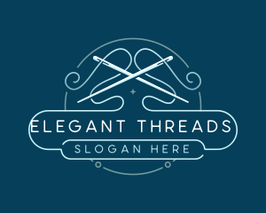 Needle Sewing Thread logo design