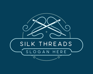 Needle Sewing Thread logo design